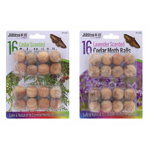 16pcs wood moth balls - balls, natural